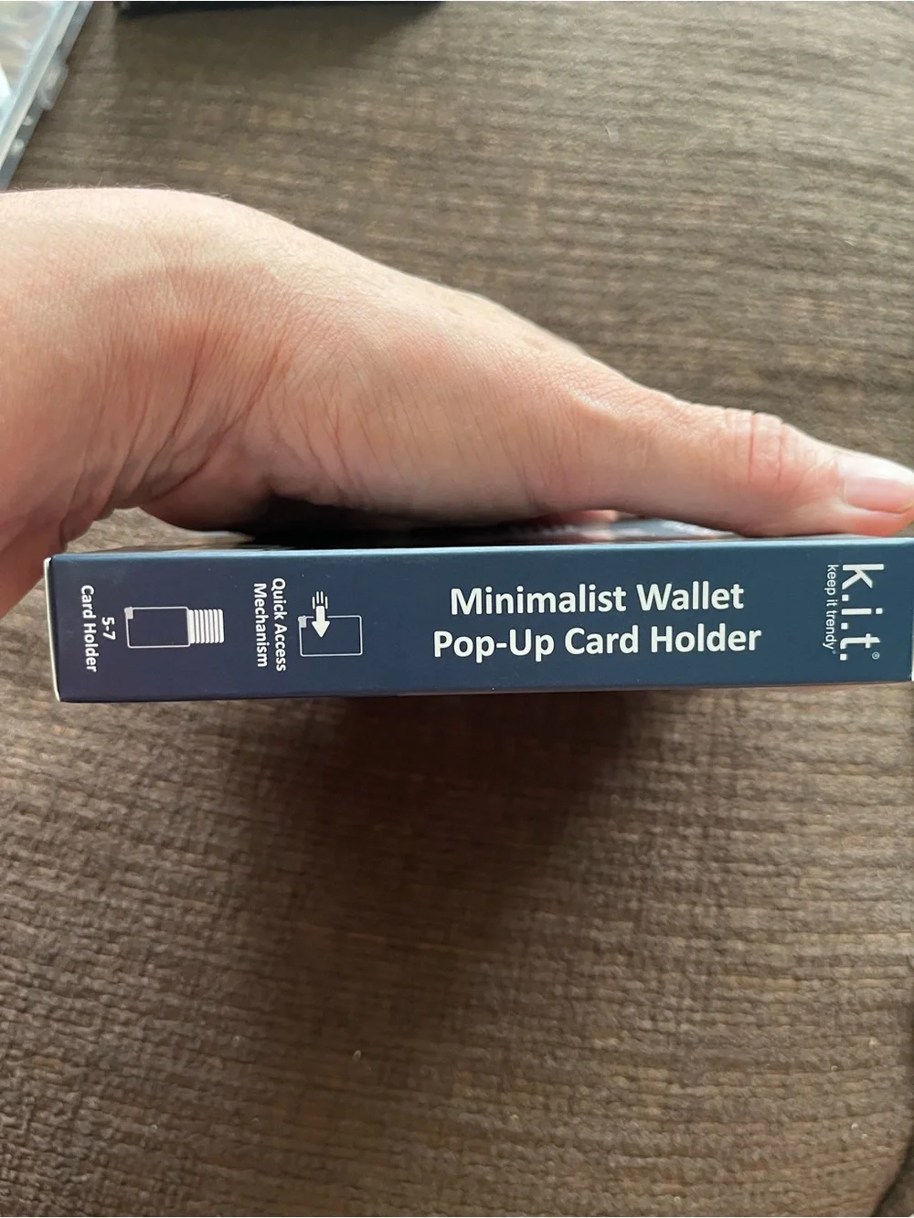 Minimalist Wallet Pop-Up Card Holder - Black